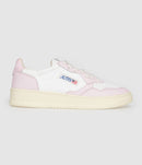 Autry - Baskets Medalist Bicolore Cuir Blanc, Rose Pâle - Femme