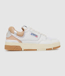 Autry - Baskets Clc Cuir Blanc, Marron, Argenté - Femme