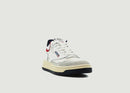 Sneakers 01 Mid Man Leather Blanc Open White Usa - Blanc - Man