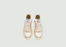 Autry - Open Mid White Platinum Sneakers - Gold