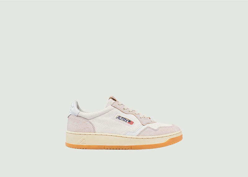 Autry - Medalist Canvas Sand Wht Low-Top Sneakers - White - Men