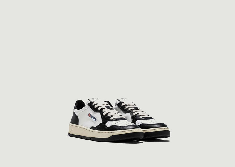 Sneakers Medalist Low In Leather - Blanc And Black - Man