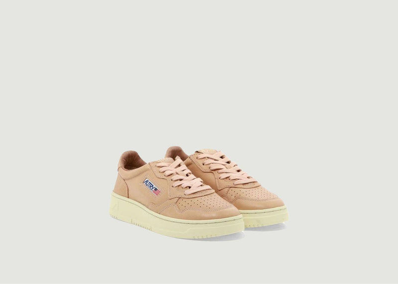 Sneakers 01 Medalist Low En Cuir Goat Lenu - Beige - Woman