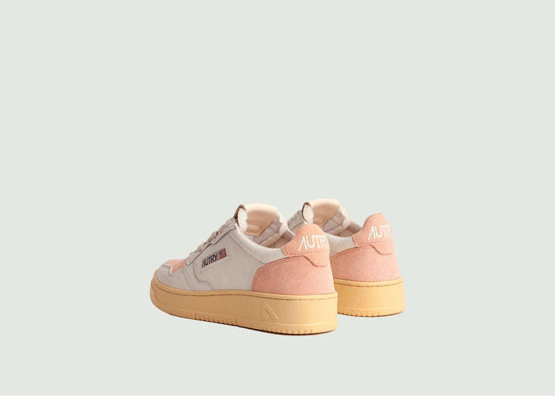 Sneakers Medalist Low Daim Et Cuir - Blanc - Woman