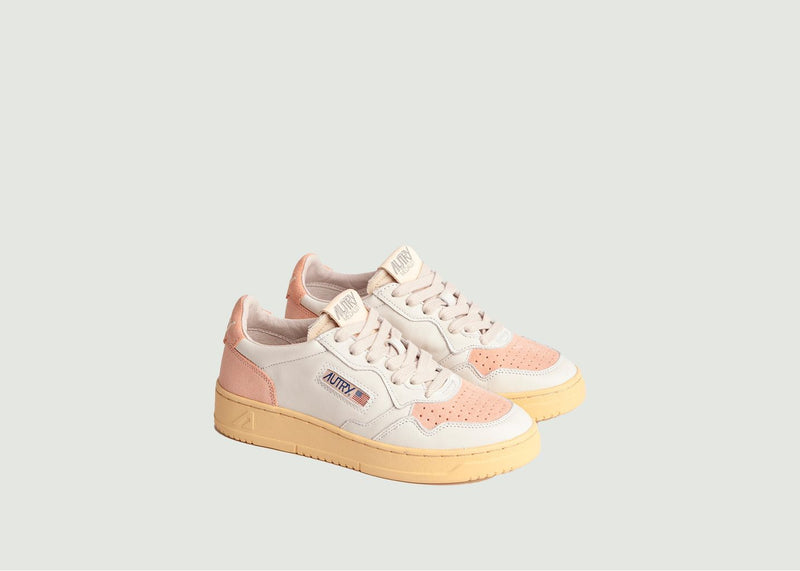 Sneakers Medalist Low Daim Et Cuir - Blanc - Woman