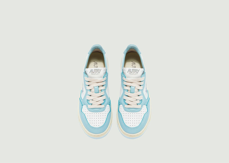 Sneakers Medalist Low Blanc Et Celeste - Blanc - Woman