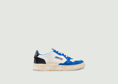 Sneakers Super Vintage Low Blanc Blue And Black - Multicolor - Man