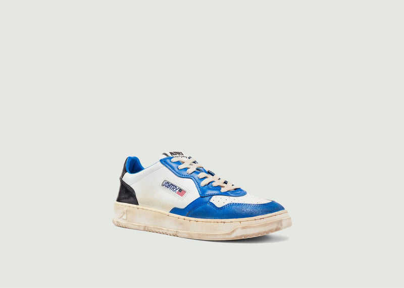 Sneakers Super Vintage Low Blanc Blue And Black - Multicolor - Man