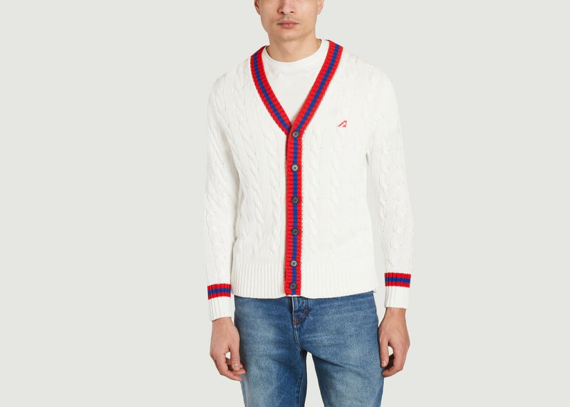 Tennis Academy Cardigan - Blanc - Man