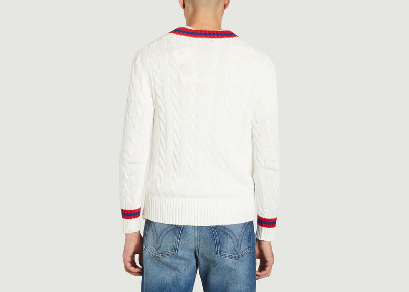 Tennis Academy Cardigan - Blanc - Man