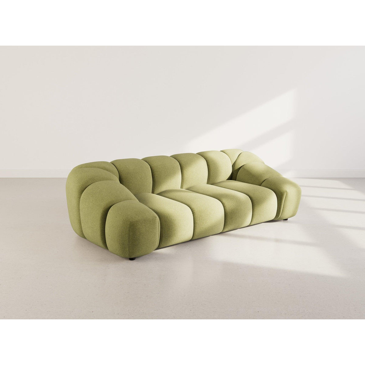 Ava - Canapé - 3 Places - Velours Texturé - Vert