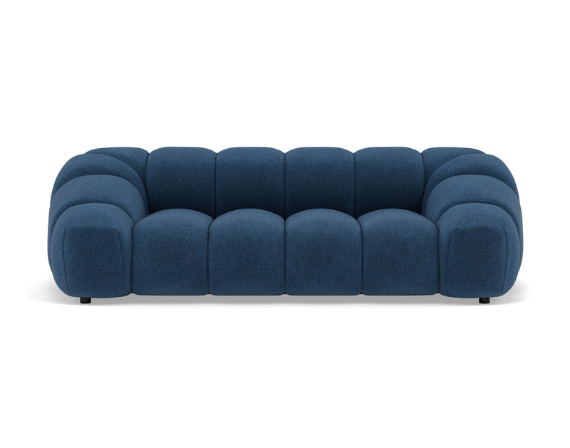 Ava - Canapé - 3 Places - Velours Texturé - Bleu Marine