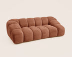 Ava - Canapé 3 Places - Velours Texturé - Terracotta