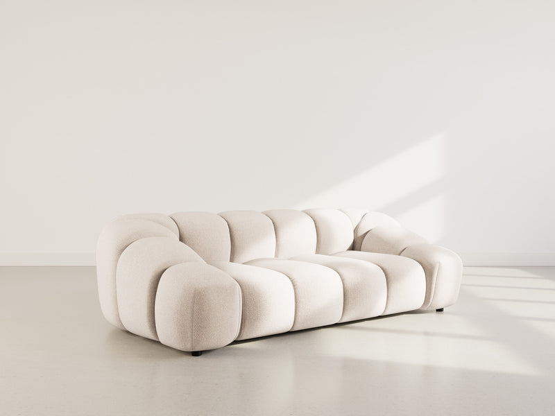 Ava - Canapé - 3 Places - Velours Texturé - Beige