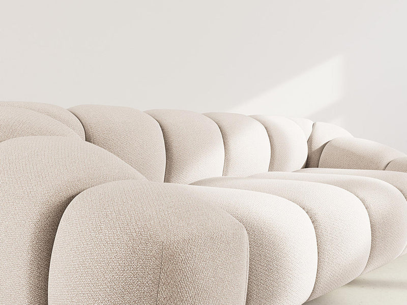 Ava - Canapé - 3 Places - Velours Texturé - Beige