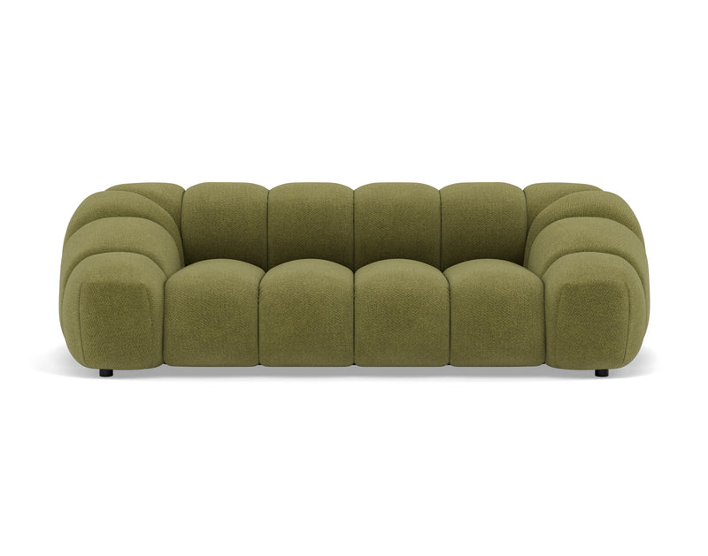 Ava - Sofá - 3 plazas - Terciopelo texturizado - Verde