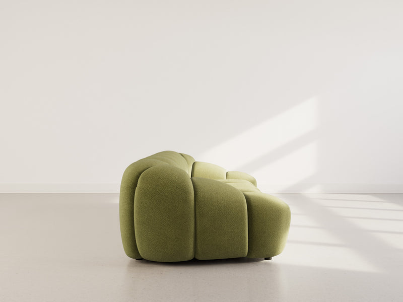 Ava - Sofá - 3 plazas - Terciopelo texturizado - Verde