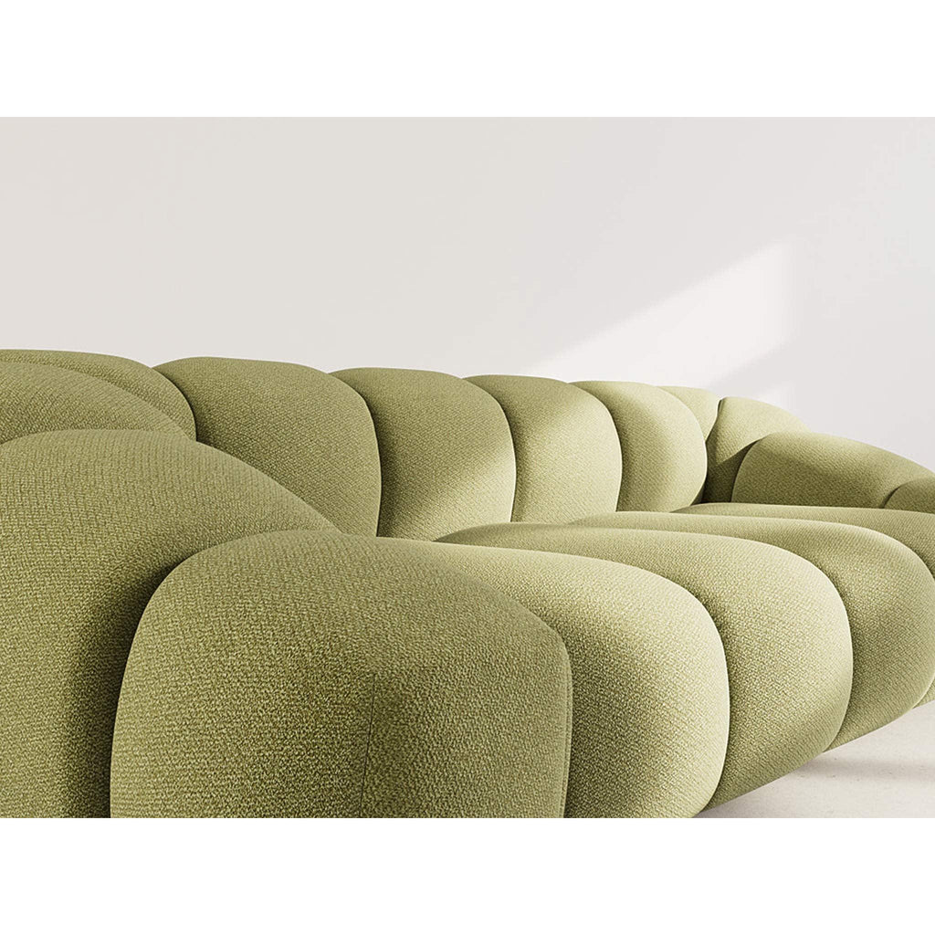 Ava - Canapé - 3 Places - Velours Texturé - Vert
