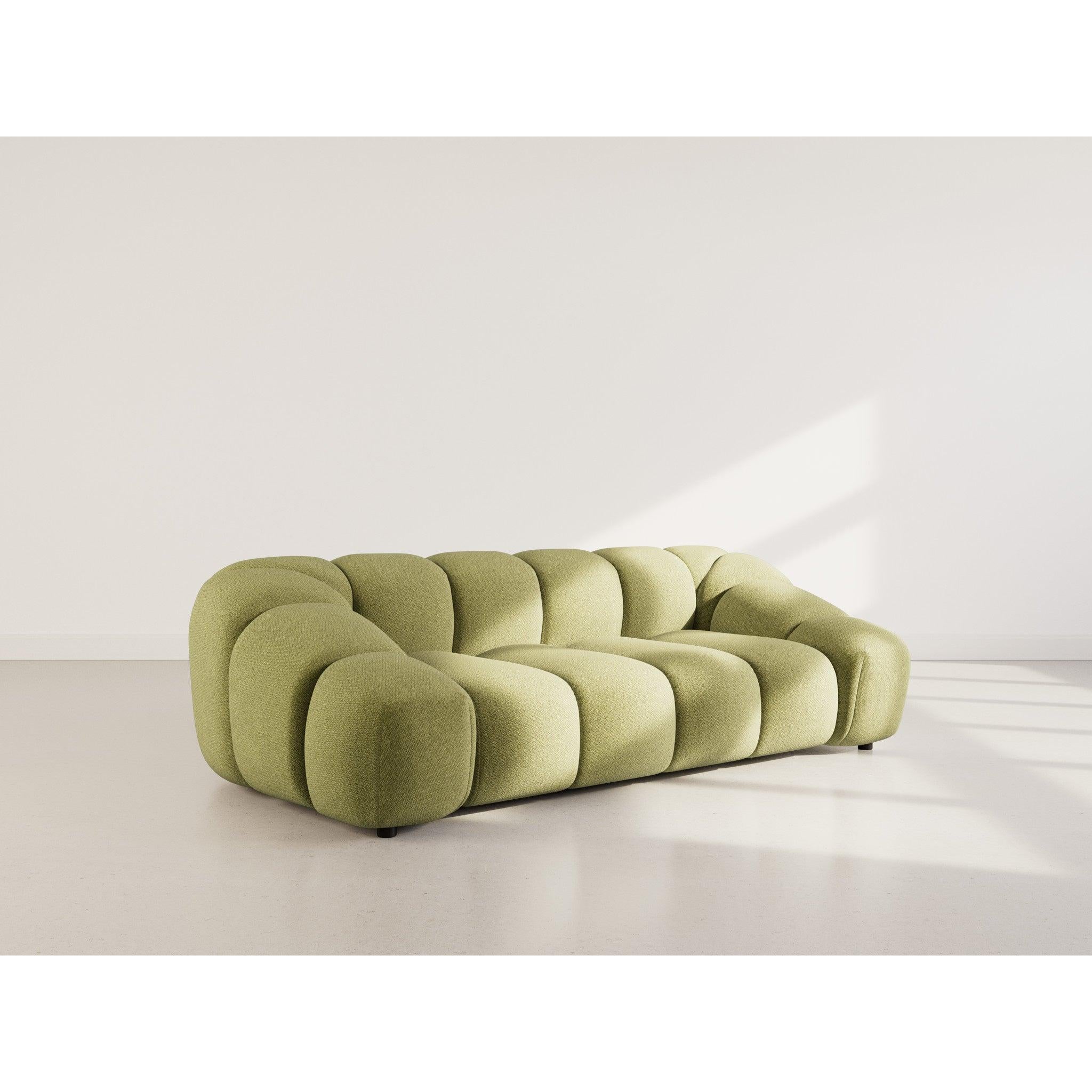 Ava - Canapé - 3 Places - Velours Texturé - Vert