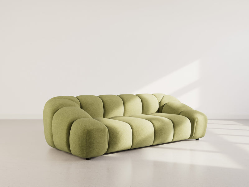 Ava - Sofá - 3 plazas - Terciopelo texturizado - Verde