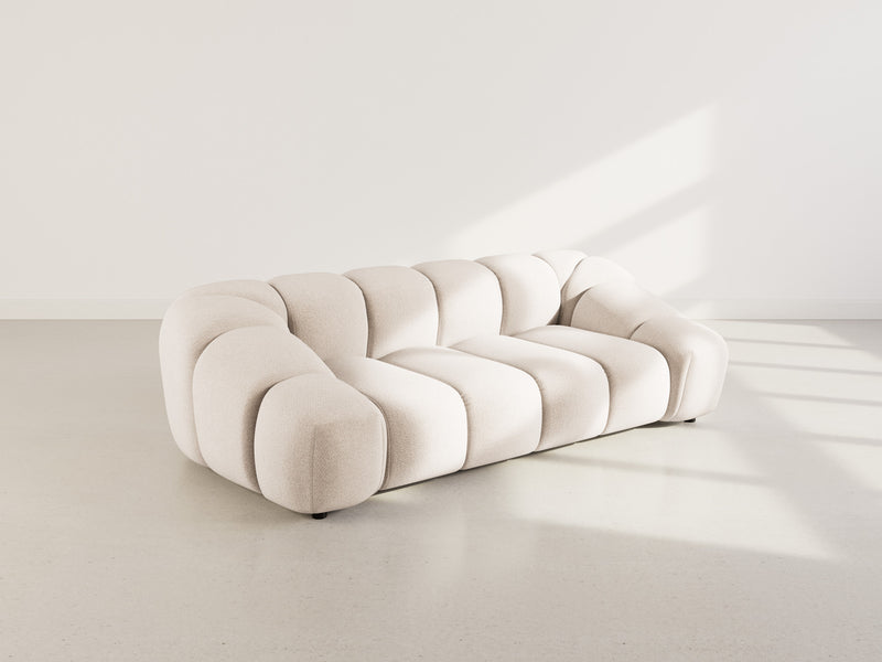 Ava - Canapé - 3 Places - Velours Texturé - Beige