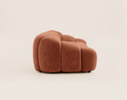 Ava - Canapé 3 Places - Velours Texturé - Terracotta