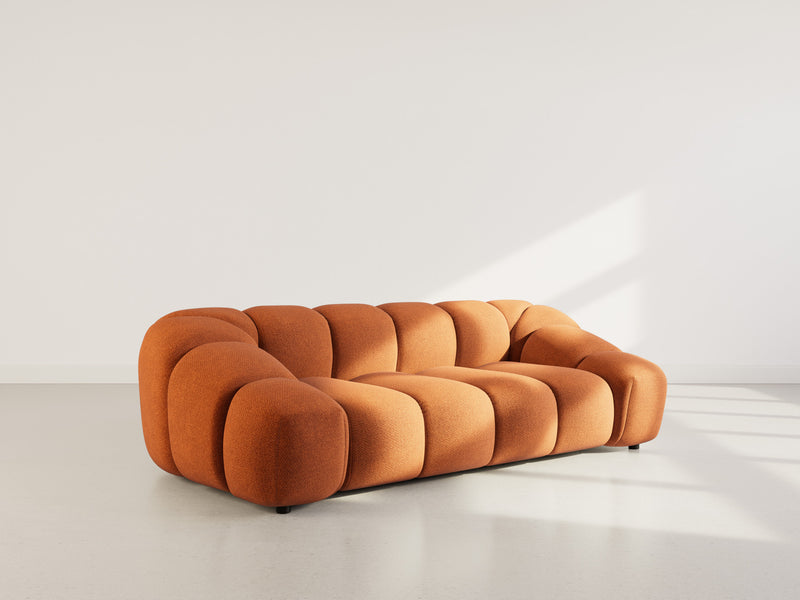 Ava - Canapé - 3 Places - Velours Texturé - Terracotta