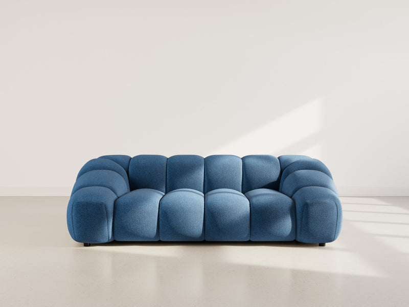 Ava - Canapé - 3 Places - Velours Texturé - Bleu Marine