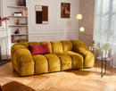 Ava - Canapé - 3 Places - Velours Texturé - Jaune