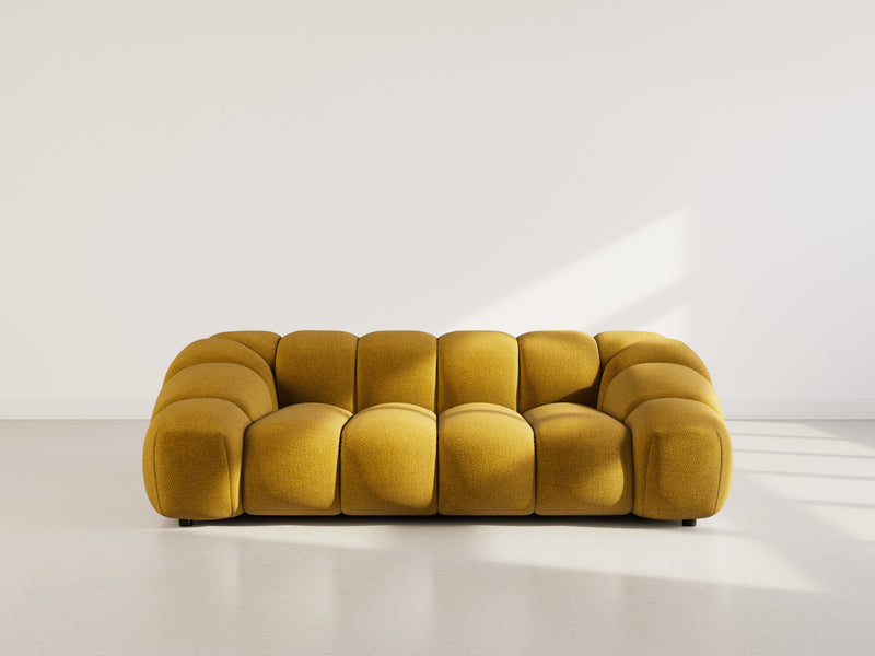 Ava - Canapé - 3 Places - Velours Texturé - Jaune