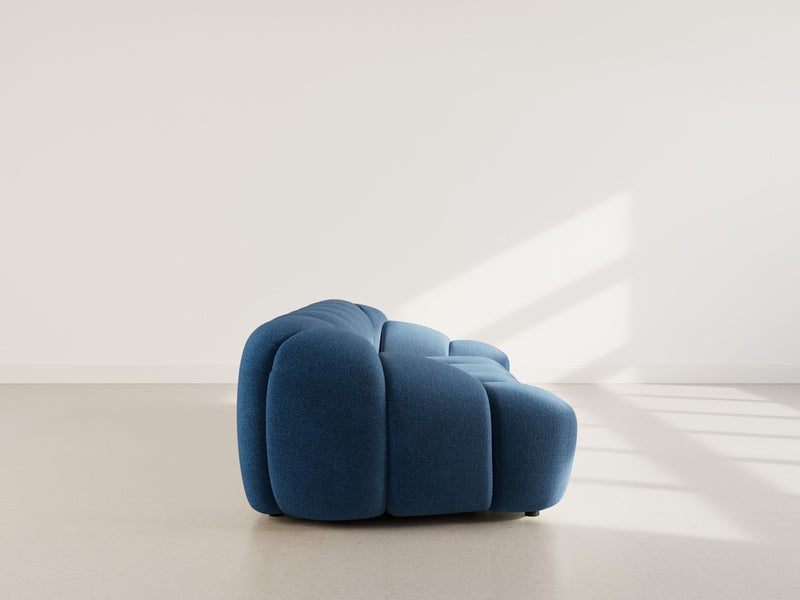 Ava - Canapé - 3 Places - Velours Texturé - Bleu Marine