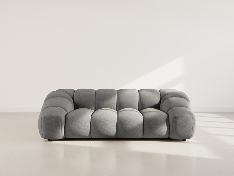 Ava - Canapé - 3 Places - Velours Texturé - Gris