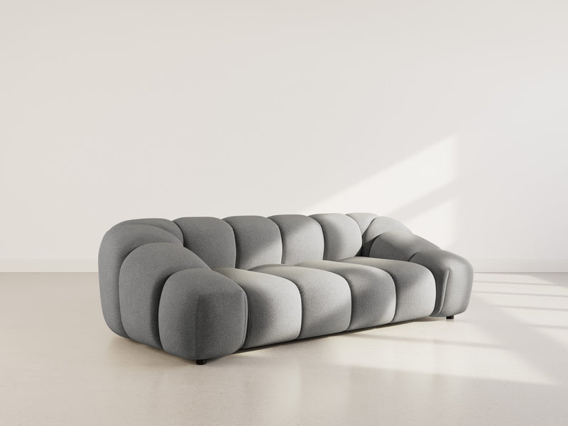 Ava - Canapé - 3 Places - Velours Texturé - Gris