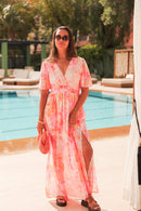 AVA Orange - Robe Longue