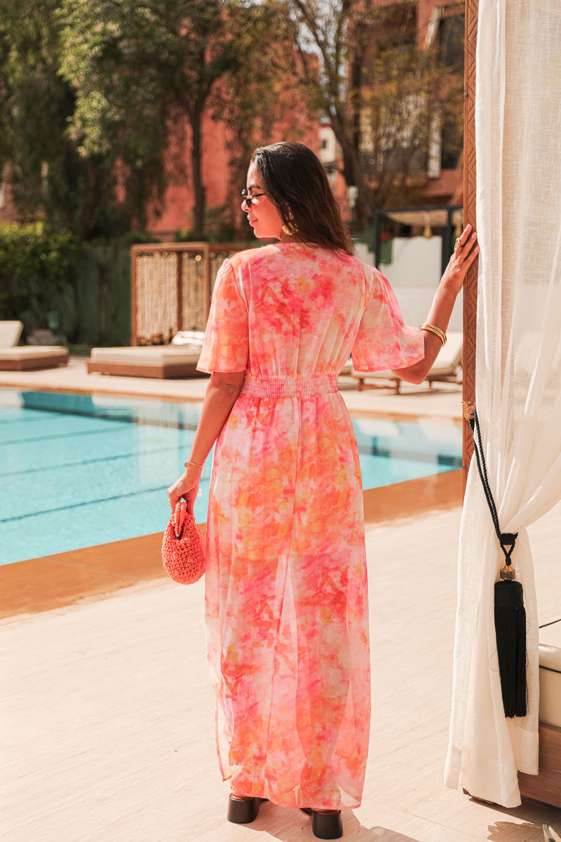 AVA Orange - Robe Longue