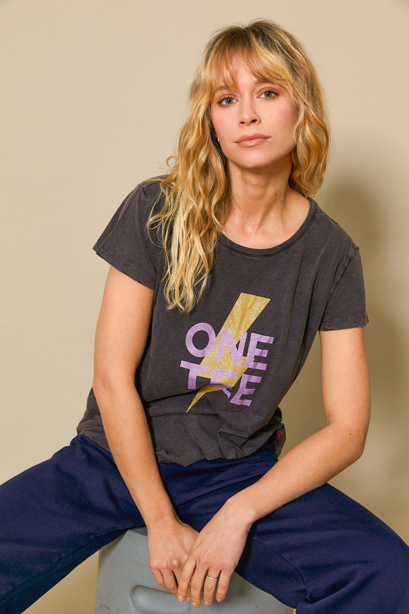 T-SHIRT AVA PARME GLITTER
