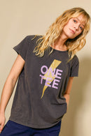 T-SHIRT AVA PARME GLITTER