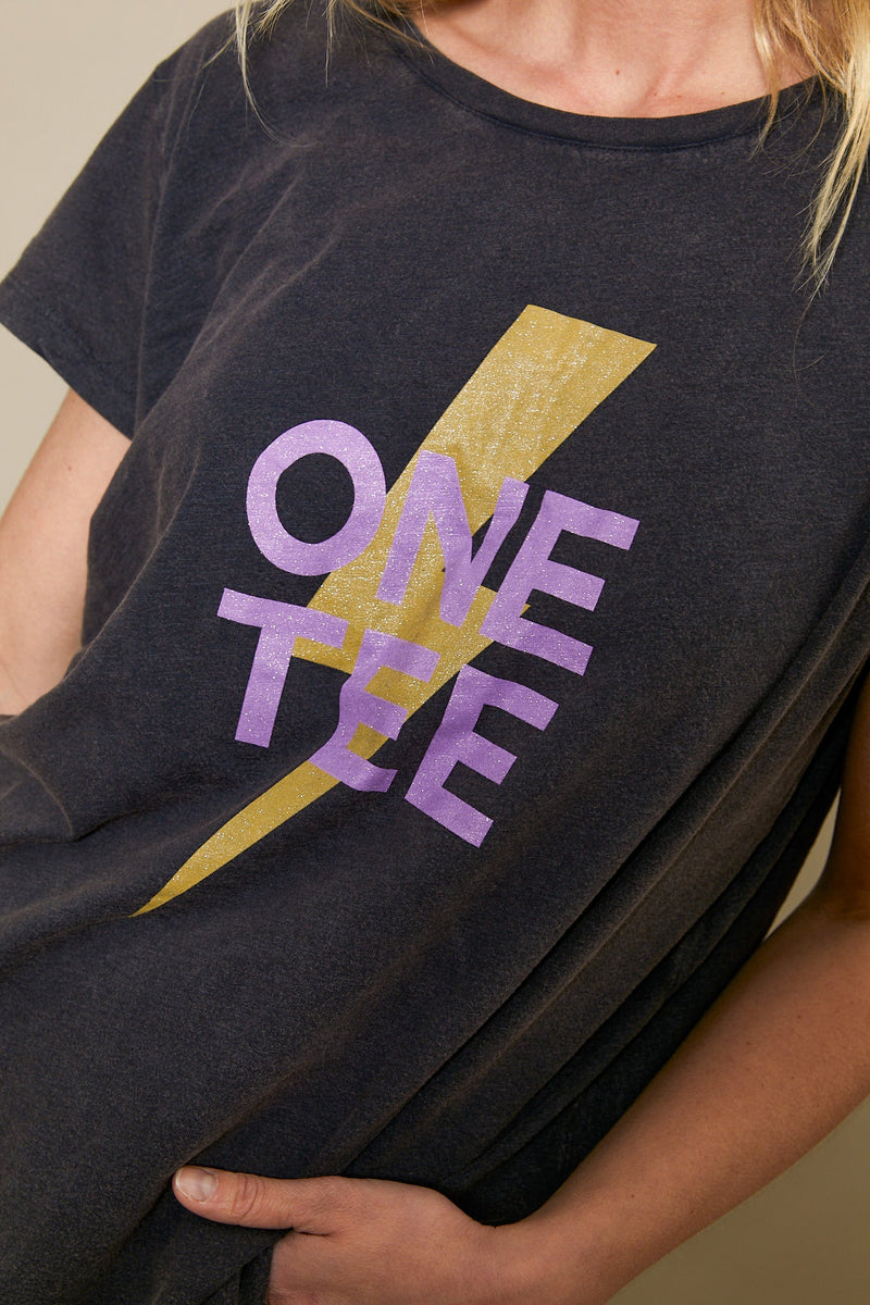 T-SHIRT AVA PARME GLITTER