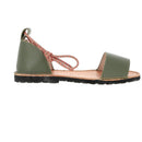 Avarca Deia Leather Army Sandals - Green
