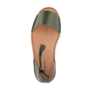 Avarca Deia Leather Army Sandals - Green
