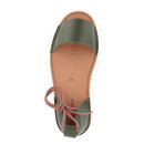 Avarca Deia Leather Army Sandals - Green