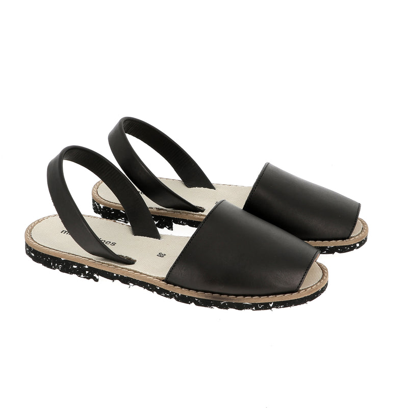 Avarca Eco Leather Negro Sandals - Black