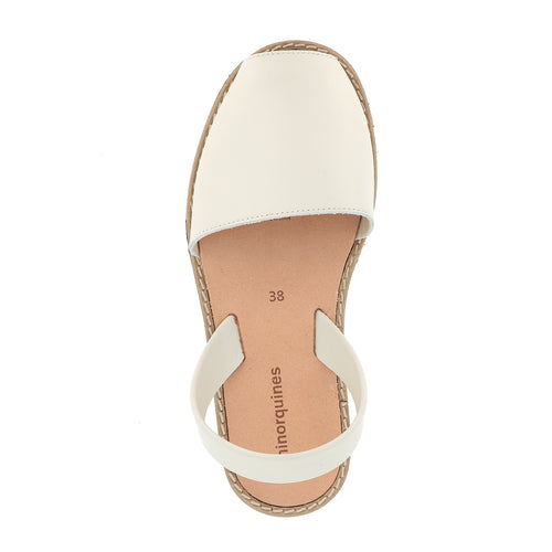 Avarca Leather Salinas Sandals - Beige
