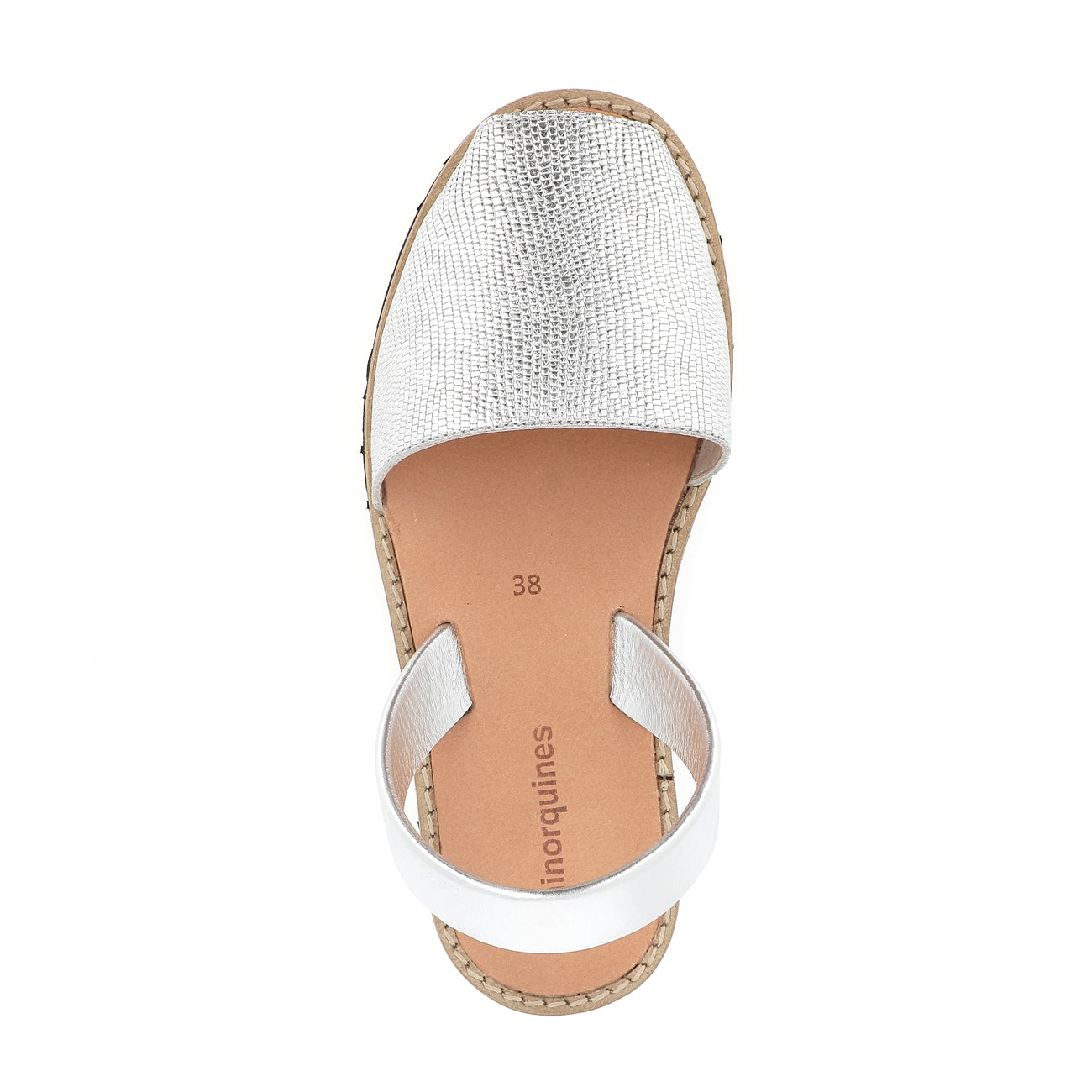 Sandales Avarca Lézard Argent Argent - Femme