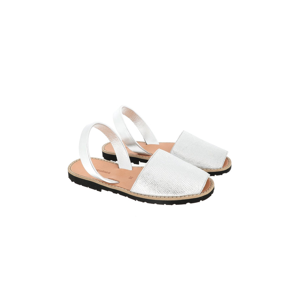 Sandales Avarca Lézard Argent Argent - Femme