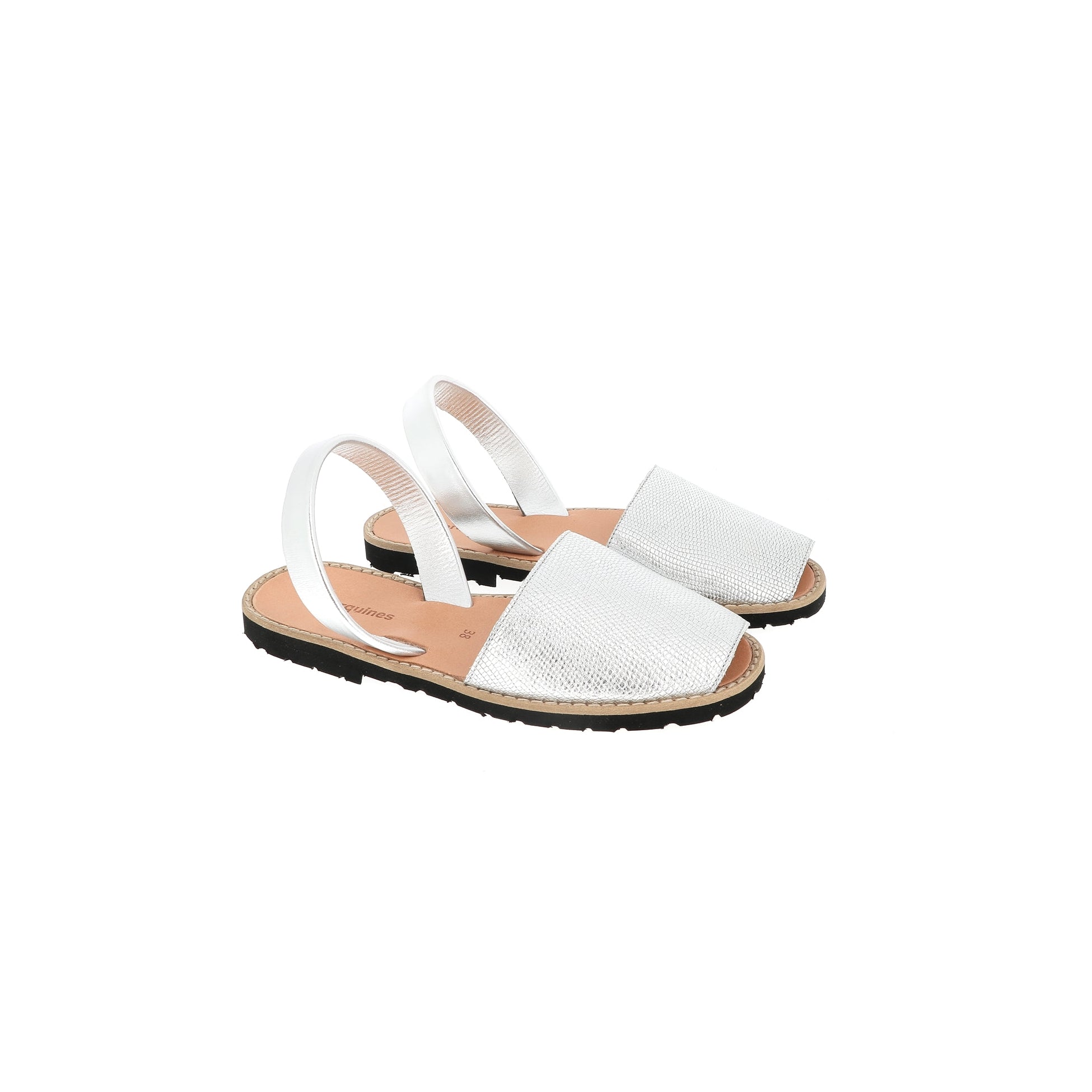 Sandales Avarca Lézard Argent Argent - Femme