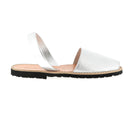 Sandalias Avarca Plata Lagarto Plata - Mujer