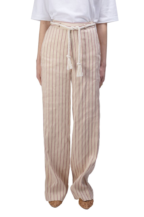 Pantalon Droit Rayé