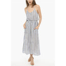 Awning Striped Linen Maxi Dress With Belt