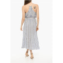 Awning Striped Linen Maxi Dress With Belt